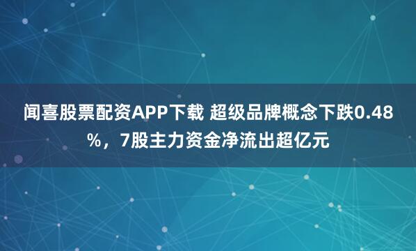 闻喜股票配资APP下载 超级品牌概念下跌0.48%，7股主力资金净流出超亿元